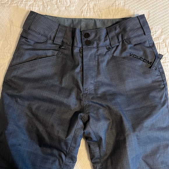 Volcom snowpants, modern straight fit, darl charcoal grey, S - Picture 2 of 13